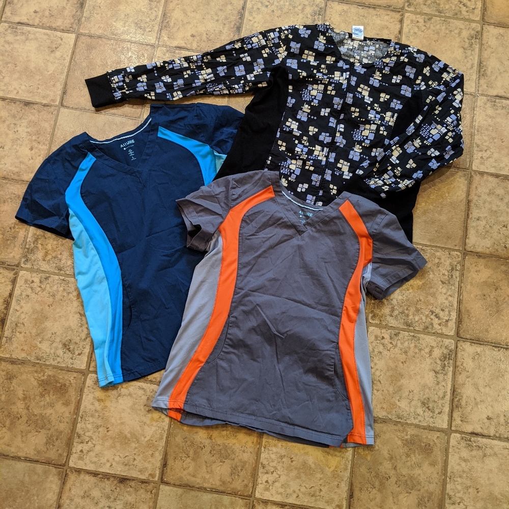 Women's Large Scrub Tops and Long Sleeve